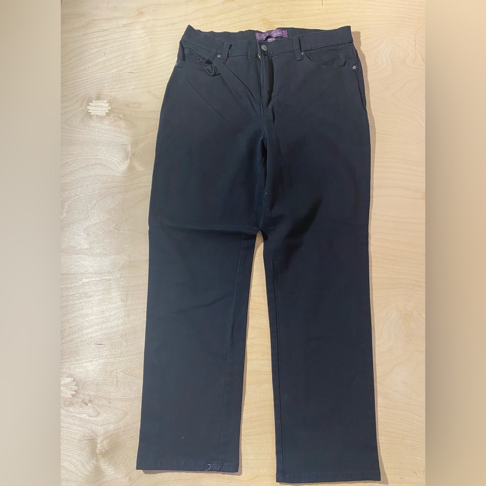 Gloria Vanderbilt Black Straight-Leg Women's Jeans 12 (QQ) - Picture 3 of 7